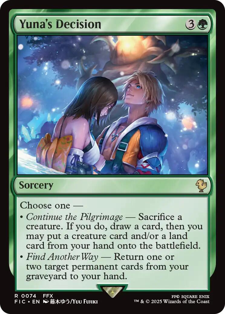 Yuna's Decision (Surge Foil) [FINAL FANTASY Commander] | Chromatic Games
