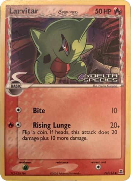 Larvitar (73/113) (Delta Species) (Stamped) [Miscellaneous Cards] | Chromatic Games