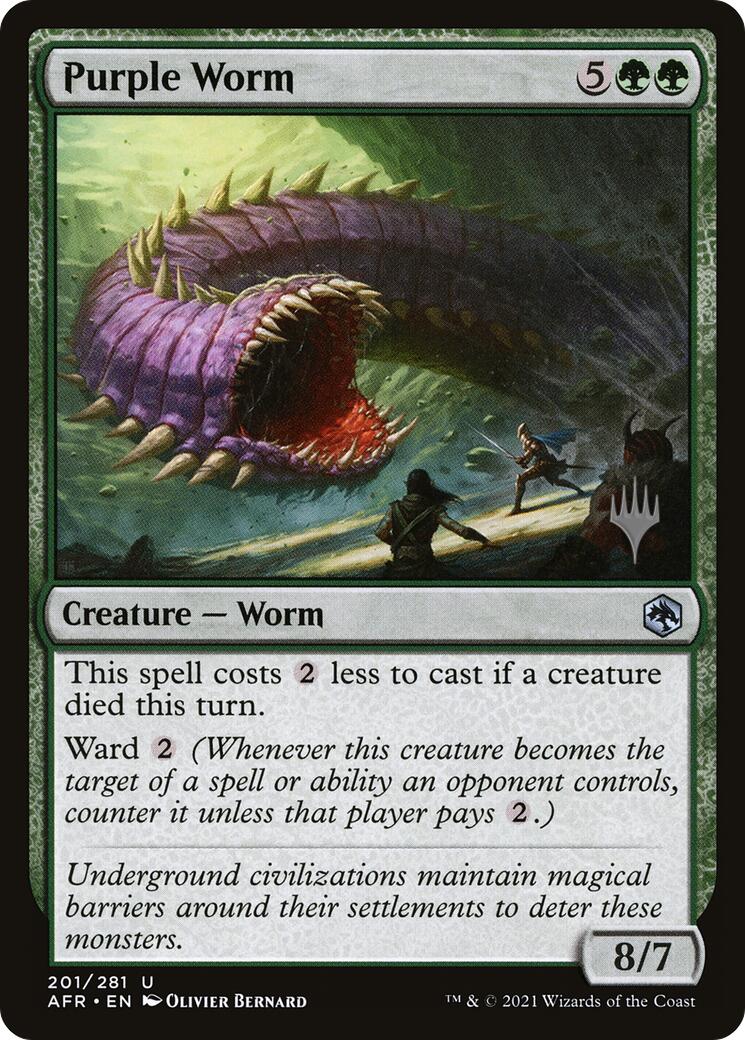 Purple Worm [Tarkir: Dragonstorm Promos] | Chromatic Games