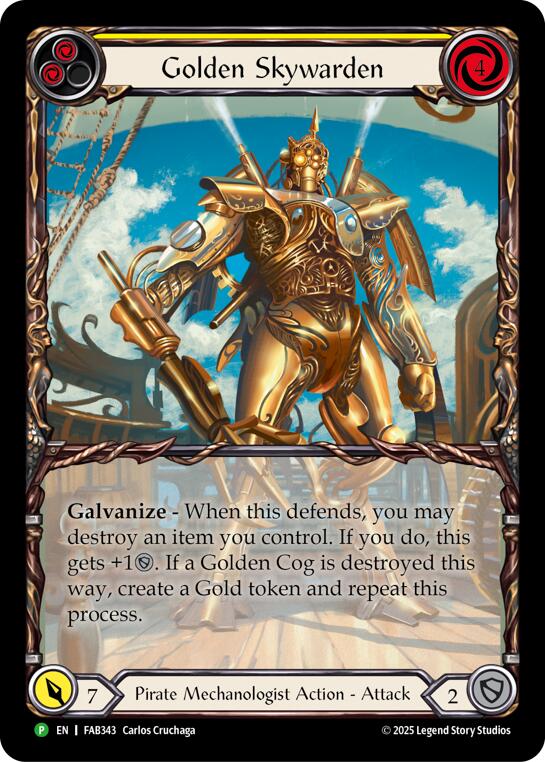 Golden Skywarden [FAB343] (Promo)  Rainbow Foil | Chromatic Games