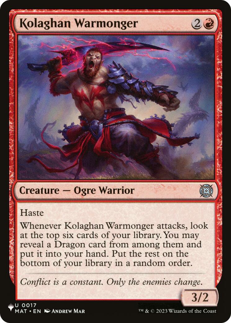 Kolaghan Warmonger [The List] | Chromatic Games