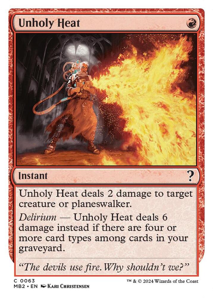 Unholy Heat 63/390 (Mystery Booster 2)  | Chromatic Games