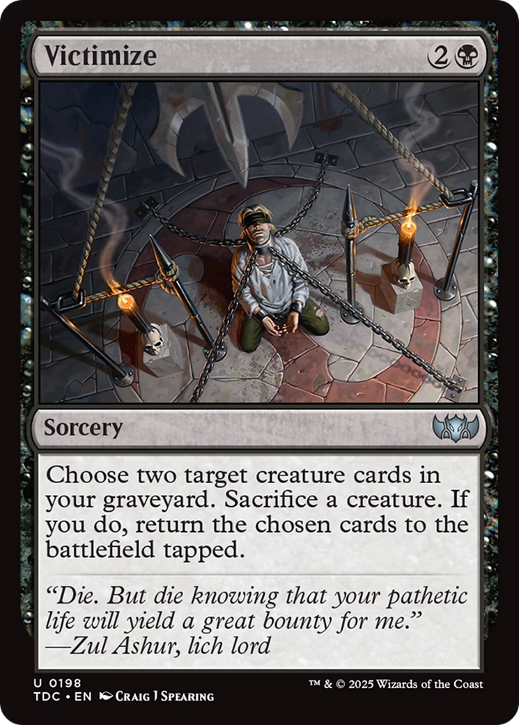 Victimize [Tarkir: Dragonstorm Commander] | Chromatic Games