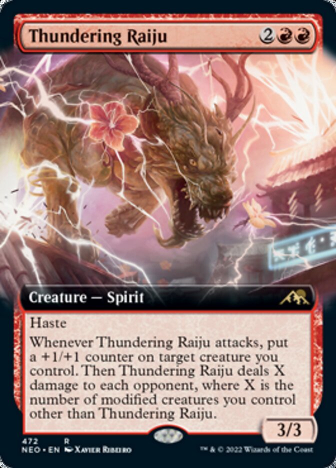 Thundering Raiju (Extended Art) [Kamigawa: Neon Dynasty] | Chromatic Games