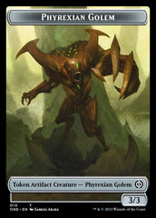 Rebel // Phyrexian Golem Double-Sided Token [Phyrexia: All Will Be One Tokens] | Chromatic Games