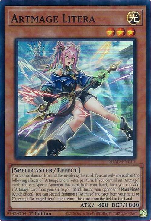 Artmage Litera [DUAD-EN011] Super Rare | Chromatic Games