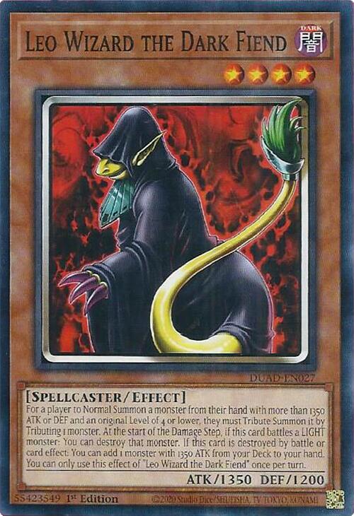 Leo Wizard the Dark Fiend [DUAD-EN027] Common | Chromatic Games