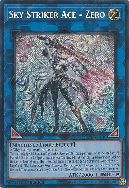 Sky Striker Ace = Zero [DUAD-EN049] Secret Rare | Chromatic Games