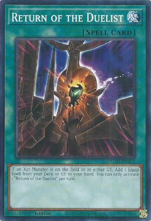 Return of the Duelist (card) [DUAD-EN071] Common | Chromatic Games