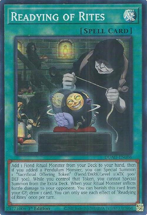 Readying of Rites [DUAD-EN086] Super Rare | Chromatic Games