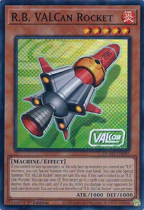 R.B. VALCan Rocket [DUAD-EN092] Super Rare | Chromatic Games