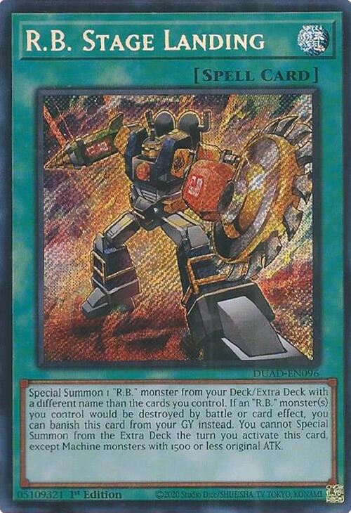 R.B. Stage Landing [DUAD-EN096] Secret Rare | Chromatic Games