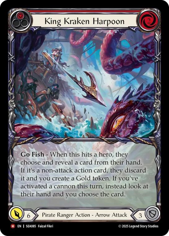 King Kraken Harpoon (Extended Art) [SEA085] (High Seas)  Rainbow Foil | Chromatic Games