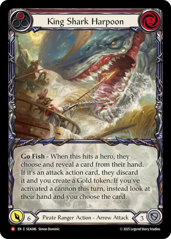 King Shark Harpoon (Extended Art) [SEA086] (High Seas)  Rainbow Foil | Chromatic Games