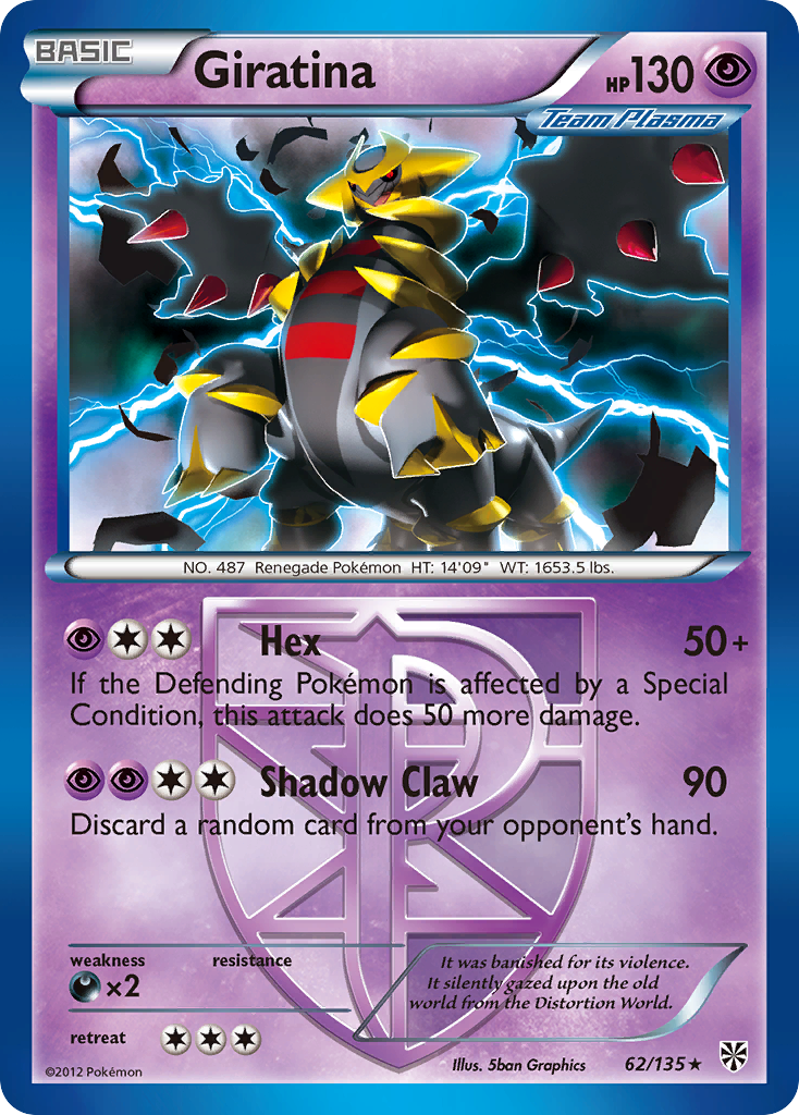 Giratina (62/135) [Black & White: Plasma Storm] | Chromatic Games