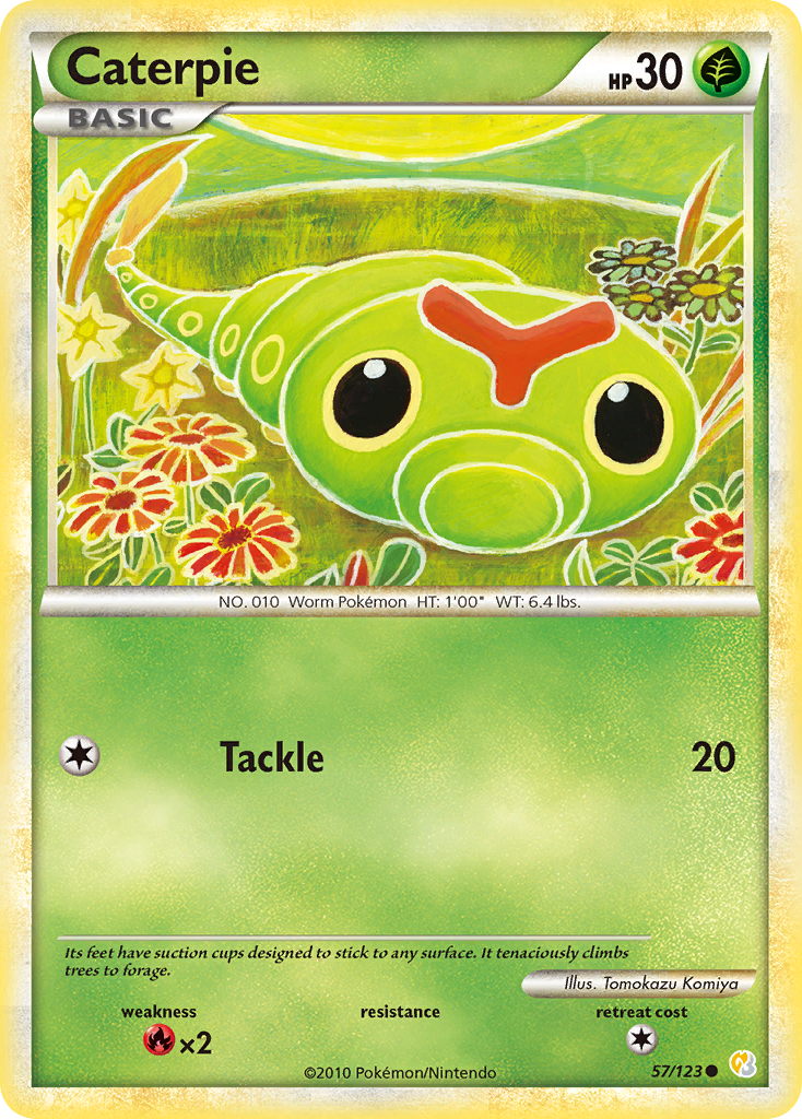 Caterpie (57/123) [HeartGold & SoulSilver: Base Set] | Chromatic Games