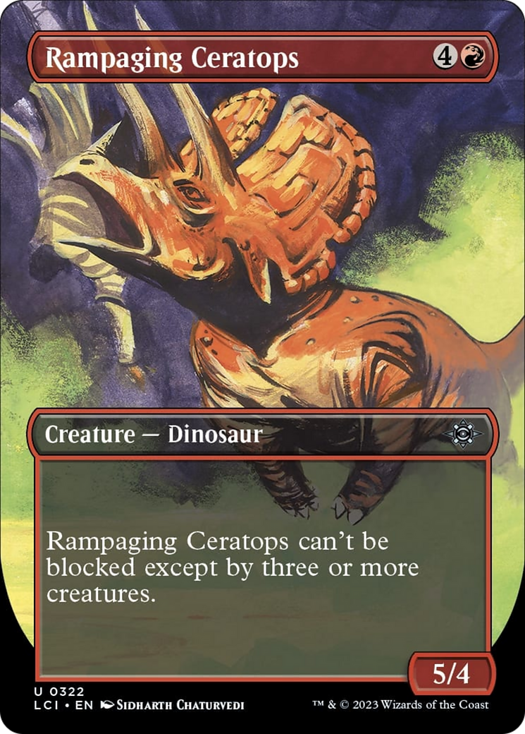 Rampaging Ceratops (Borderless) [The Lost Caverns of Ixalan] | Chromatic Games