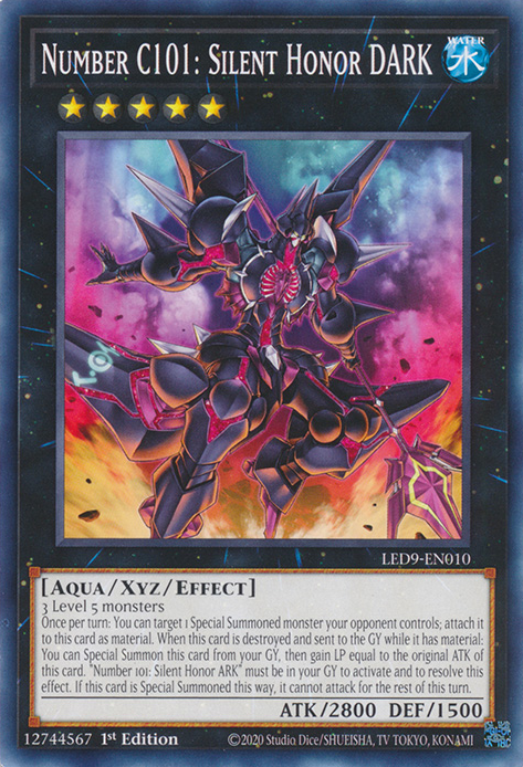 Number C101: Silent Honor DARK [LED9-EN010] Common | Chromatic Games