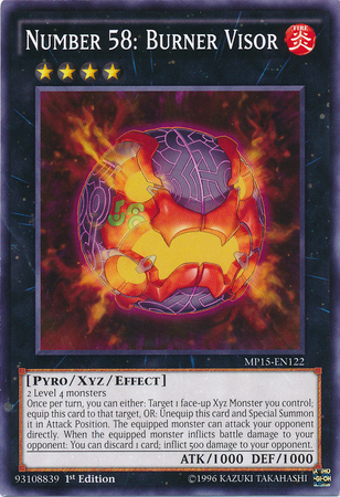 Number 58: Burner Visor [MP15-EN122] Common | Chromatic Games