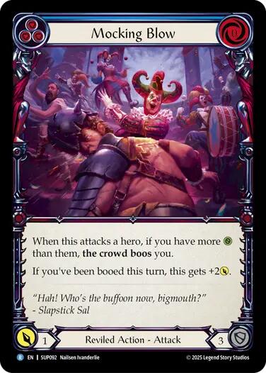 Mocking Blow (Blue) [SUP092] (Super Slam)  Rainbow Foil | Chromatic Games