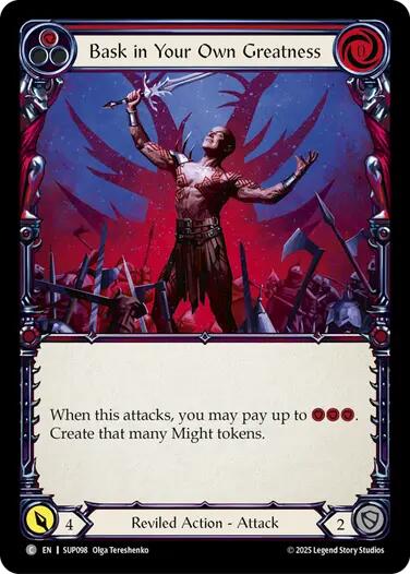 Bask in Your Own Greatness (Red) [SUP098] (Super Slam)  Rainbow Foil | Chromatic Games