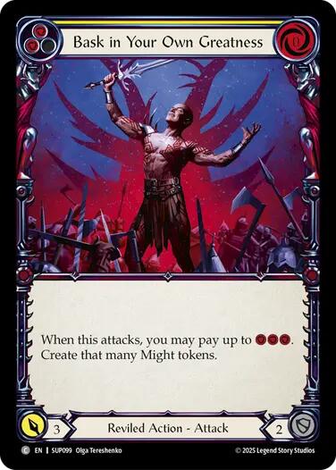 Bask in Your Own Greatness (Yellow) [SUP099] (Super Slam)  Rainbow Foil | Chromatic Games