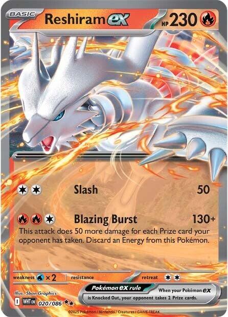 Reshiram ex (020/086) [Scarlet & Violet: White Flare] | Chromatic Games