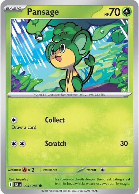 Pansage (004/086) [Scarlet & Violet: Black Bolt] | Chromatic Games
