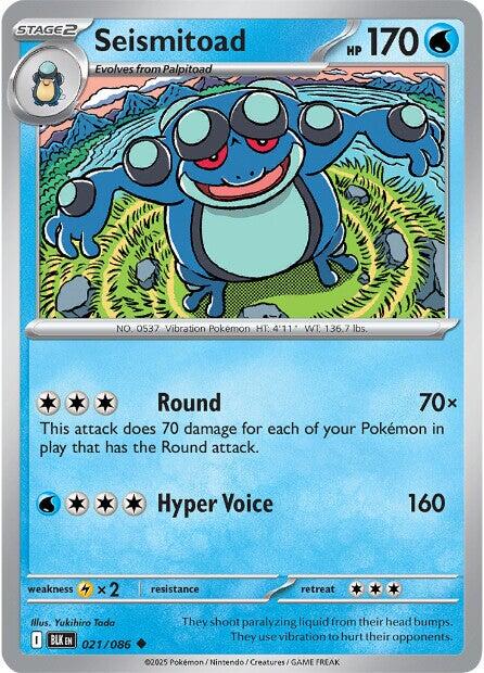 Seismitoad (021/086) [Scarlet & Violet: Black Bolt] | Chromatic Games