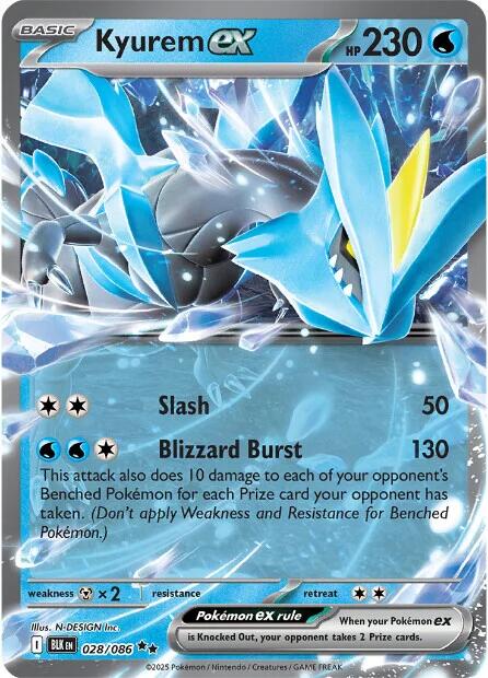 Kyurem ex (028/086) [Scarlet & Violet: Black Bolt] | Chromatic Games