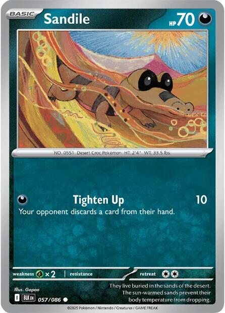 Sandile (057/086) [Scarlet & Violet: Black Bolt] | Chromatic Games
