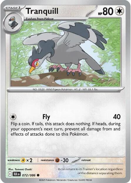 Tranquill (072/086) [Scarlet & Violet: Black Bolt] | Chromatic Games