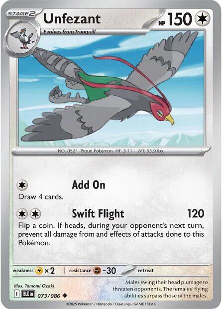 Unfezant (073/086) [Scarlet & Violet: Black Bolt] | Chromatic Games