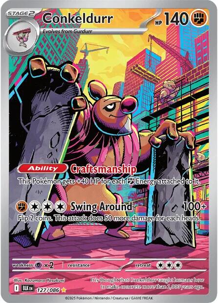 Conkeldurr (127/086) [Scarlet & Violet: Black Bolt] | Chromatic Games