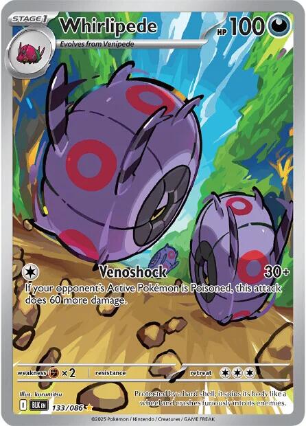 Whirlipede (133/086) [Scarlet & Violet: Black Bolt] | Chromatic Games