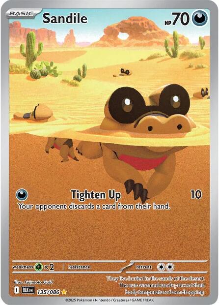 Sandile (135/086) [Scarlet & Violet: Black Bolt] | Chromatic Games