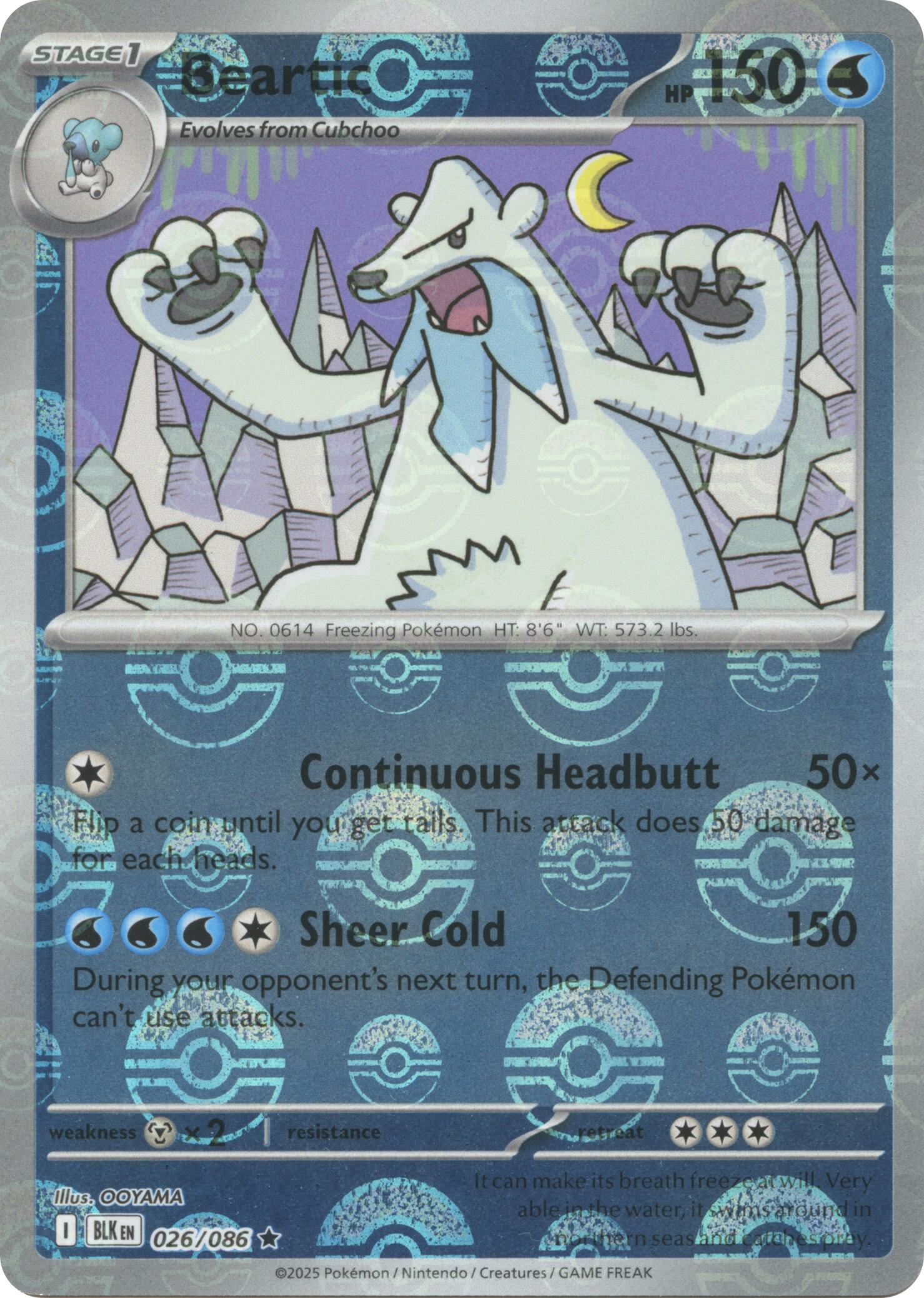 Beartic (026/086) (Poke Ball Pattern) [Scarlet & Violet: Black Bolt] | Chromatic Games