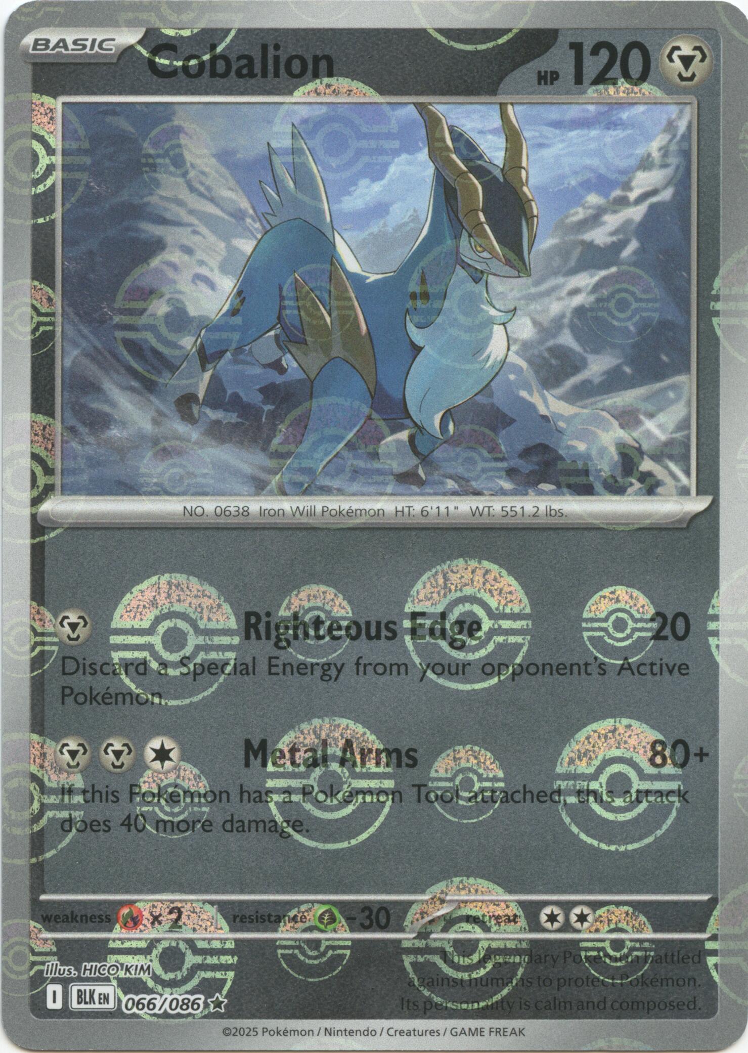 Cobalion (066/086) (Poke Ball Pattern) [Scarlet & Violet: Black Bolt] | Chromatic Games