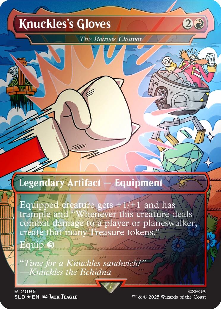 Knuckles's Gloves - The Reaver Cleaver (Rainbow Foil) [Secret Lair Drop Series] | Chromatic Games