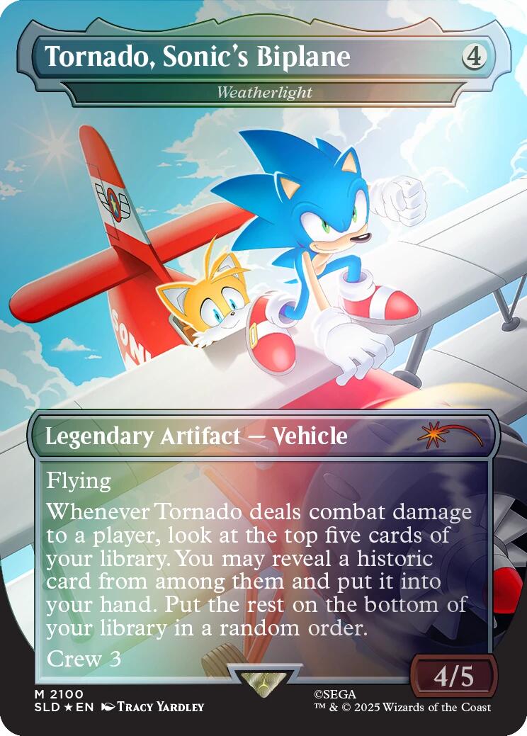 Tornado, Sonic's Biplane - Weatherlight (Rainbow Foil) [Secret Lair Drop Series] | Chromatic Games