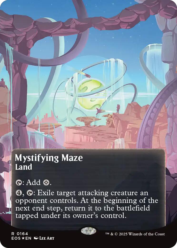Mystifying Maze (0164) (Borderless) (Galaxy Foil) [Edge of Eternities: Stellar Sights] | Chromatic Games