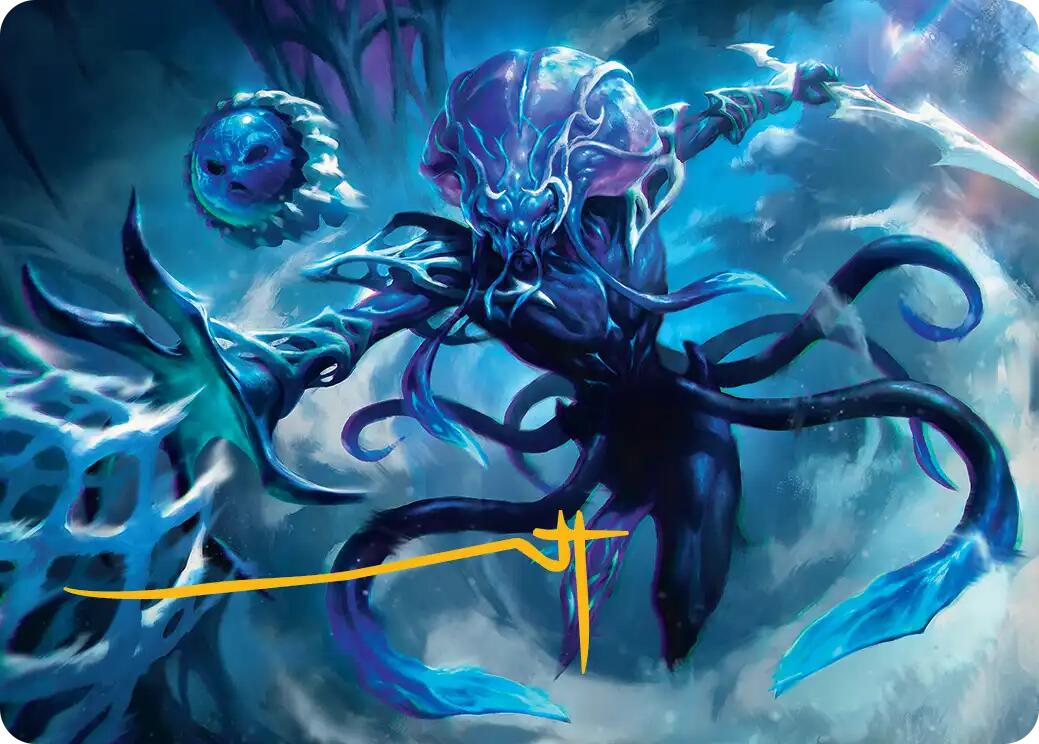 Illvoi Galeblade Art Card (Gold-Stamped Signature) [Edge of Eternities Art Series] | Chromatic Games