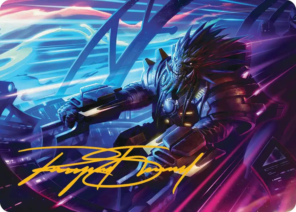 Tannuk, Steadfast Second Art Card (Gold-Stamped Signature) [Edge of Eternities Art Series] | Chromatic Games