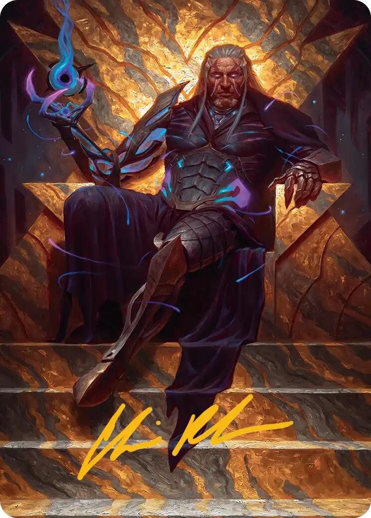 Tezzeret, Cruel Captain Art Card (1/54) (Gold-Stamped Signature) [Edge of Eternities Art Series] | Chromatic Games