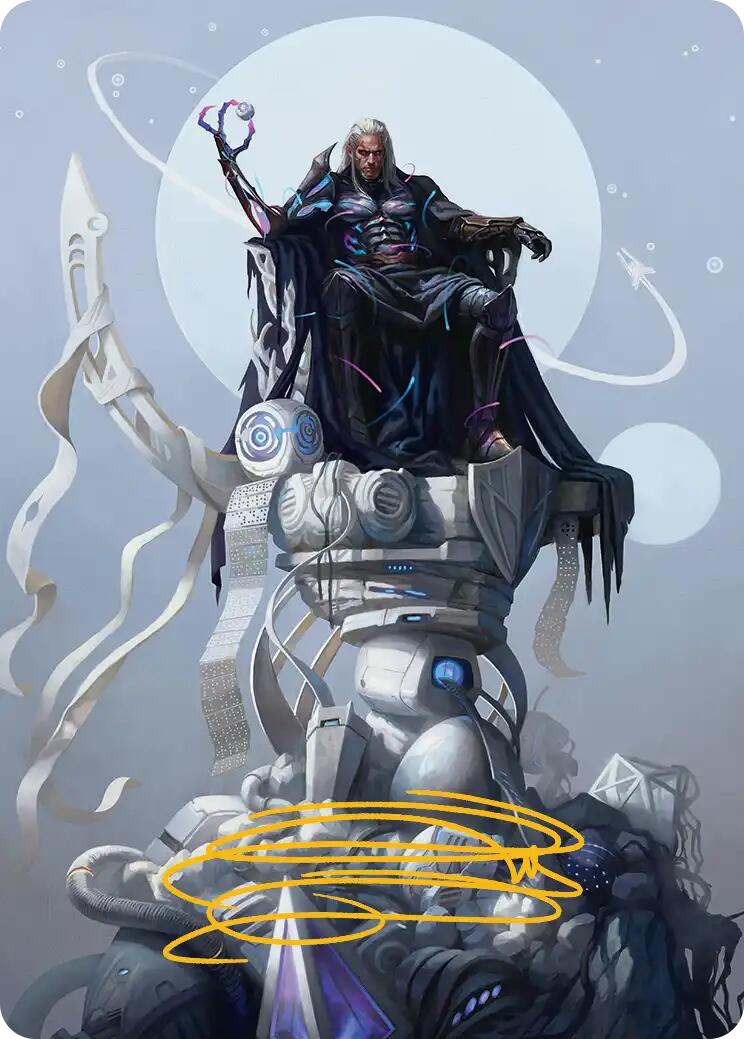 Tezzeret, Cruel Captain Art Card (35/54) (Gold-Stamped Signature) [Edge of Eternities Art Series] | Chromatic Games