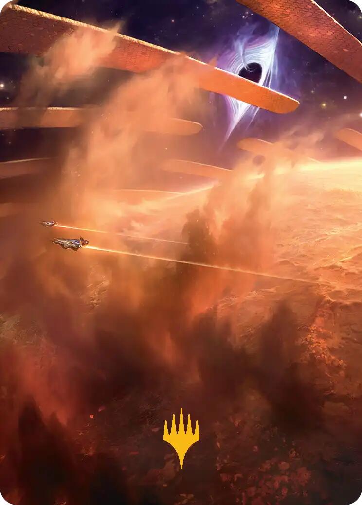 Adagia, Windswept Bastion Art Card (Gold-Stamped Planeswalker Symbol) [Edge of Eternities Art Series] | Chromatic Games