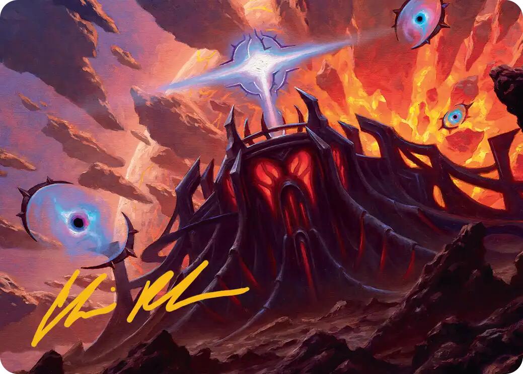 Secluded Starforge Art Card (Gold-Stamped Signature) [Edge of Eternities Art Series] | Chromatic Games