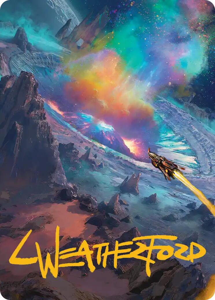 Meteor Crater Art Card (Gold-Stamped Signature) [Edge of Eternities Art Series] | Chromatic Games