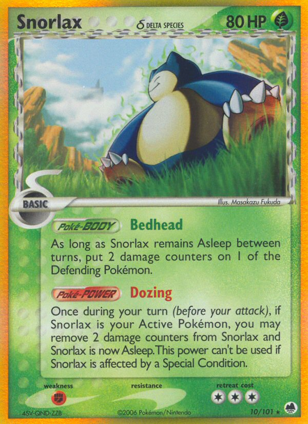 Snorlax (10/101) (Delta Species) [EX: Dragon Frontiers] | Chromatic Games