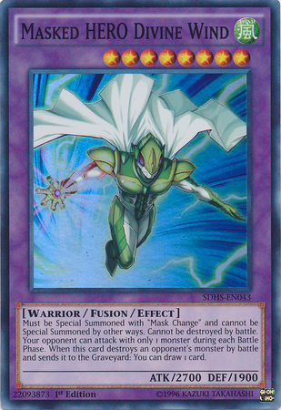 Masked Hero Divine Wind [SDHS-EN043] Super Rare | Chromatic Games